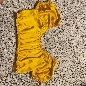 Yellow off the shoulder top